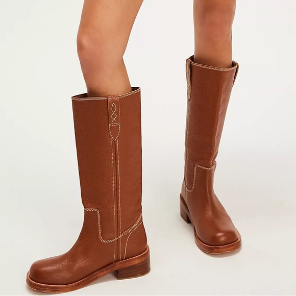 Free People Shoes - New Free People Blaze Pull On Campus Leather Boots Western Riding